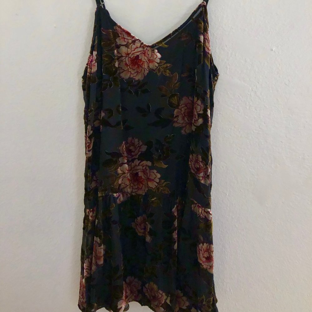 Velvet slip dress